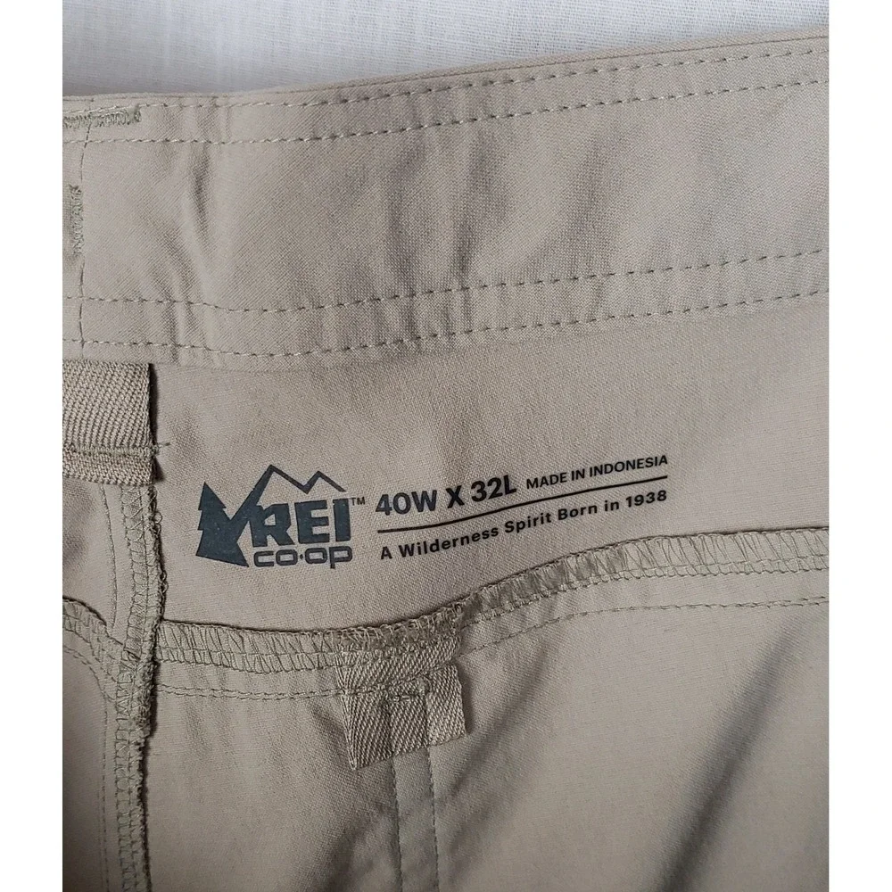 REI‎ Co Op Mens 40x32L Tan Lightweight Trail Ready Outdoor Pants UPF 50 Gorpcore